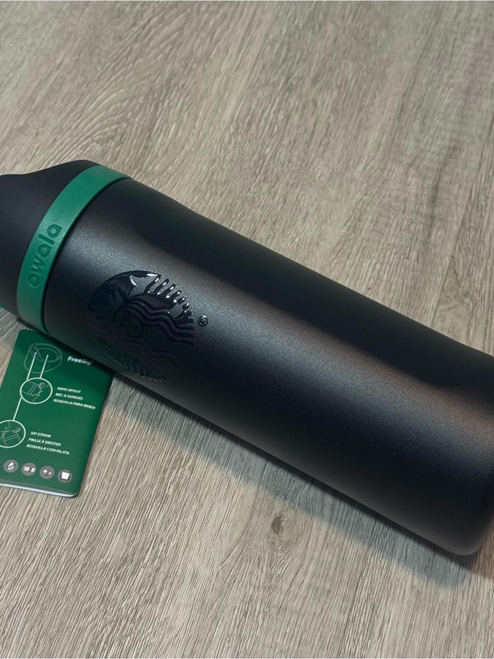 Starbucks x Owala FreeSip Black Water Bottle - Picture 2 of 6